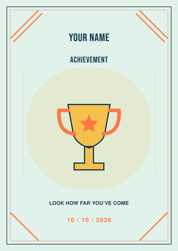 Achievement — for him — Occasion art