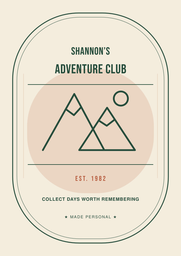 Your Adventure Club — Classic lettering