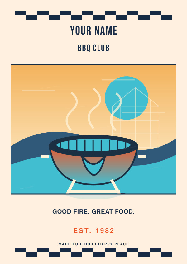 Backyard BBQ Club — Vibrant illustrations