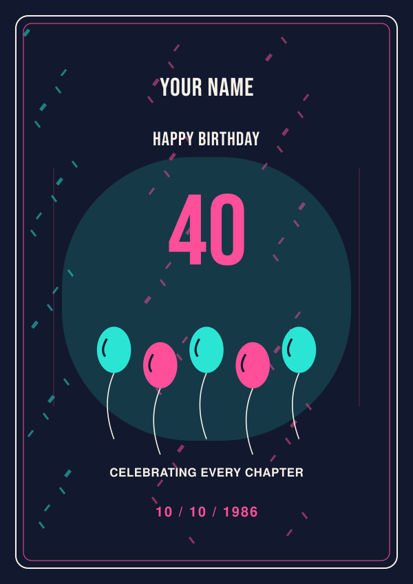 Confetti Birthday — for him — Birthday art