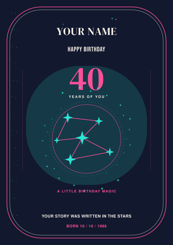 Written in the Stars — for her — Stars & moon birthdays