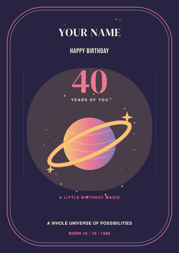 Cosmic Birthday — for her — Stars & moon birthdays