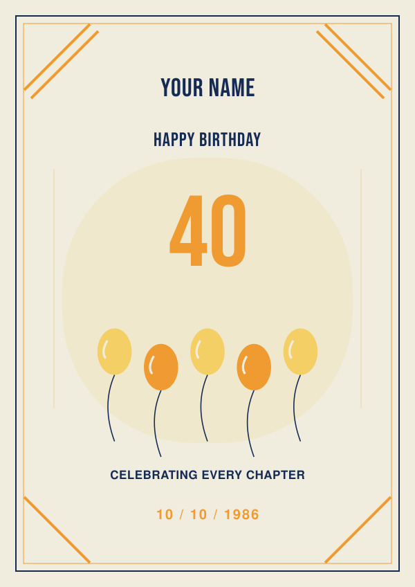 Art Deco Birthday — for him — Birthday art