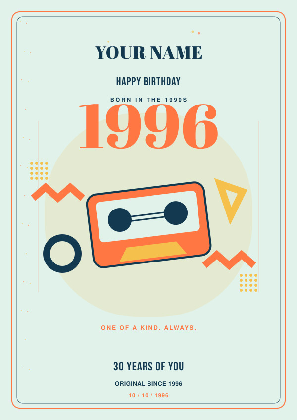 Born in the 1990s — for her — Retro birthdays