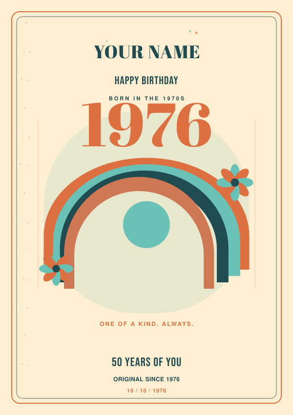 Born in the 1970s — for him — Retro birthdays