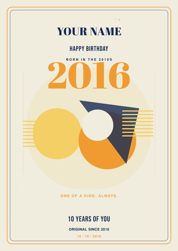 Born in the 2010s — for her — Retro birthdays