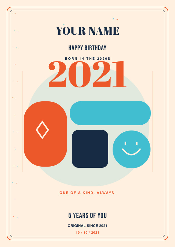 Born in the 2020s — for her — Retro birthdays