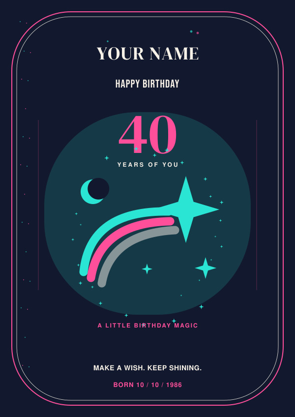 Make a Birthday Wish — for her — Stars & moon birthdays