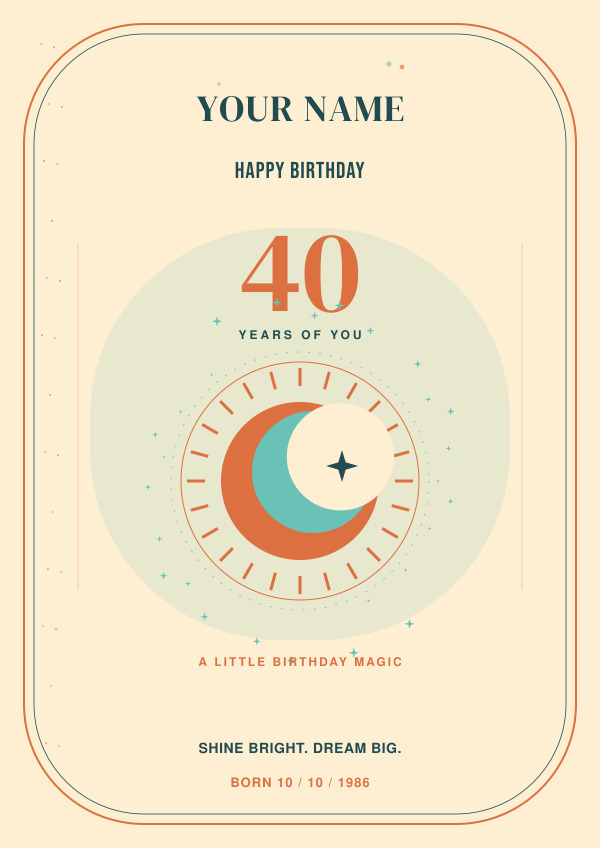 Sun & Moon Birthday — for her — Stars & moon birthdays