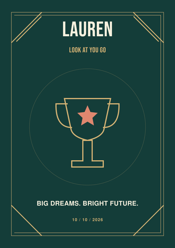 Achievement Gift — for her — Celebration edit