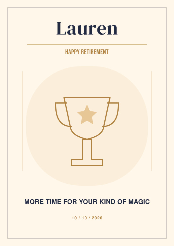 Retirement Gift — for her — Celebration edit
