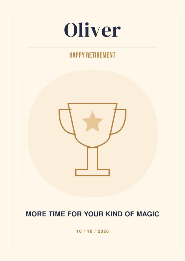Retirement Gift — for him — Celebration edit