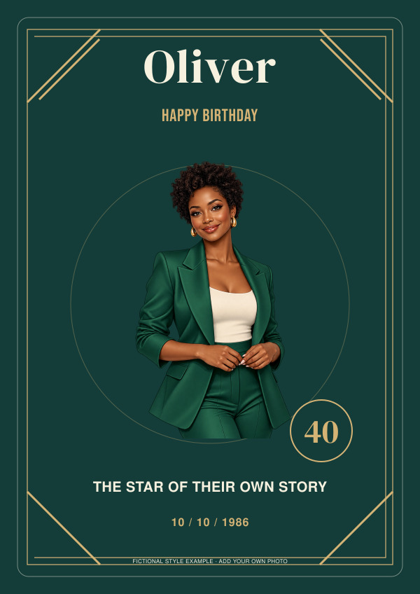 Editorial Muse Birthday — for him — Photo character prints