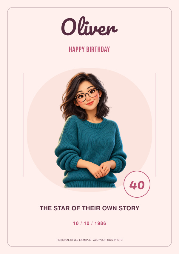Soft Storybook Birthday — for him — Photo character prints