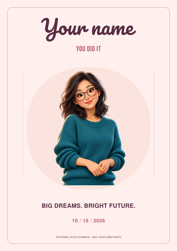 Soft Storybook Graduation — Photo character prints