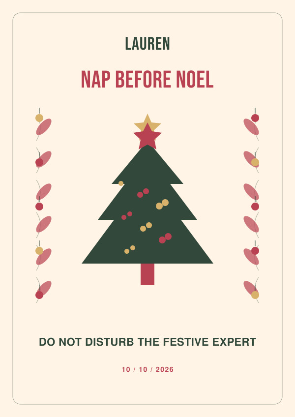 Nap Before Noel — for her — Festive fun