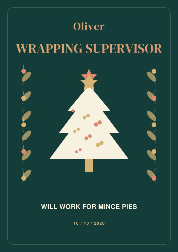 Wrapping Supervisor — for him — Festive fun