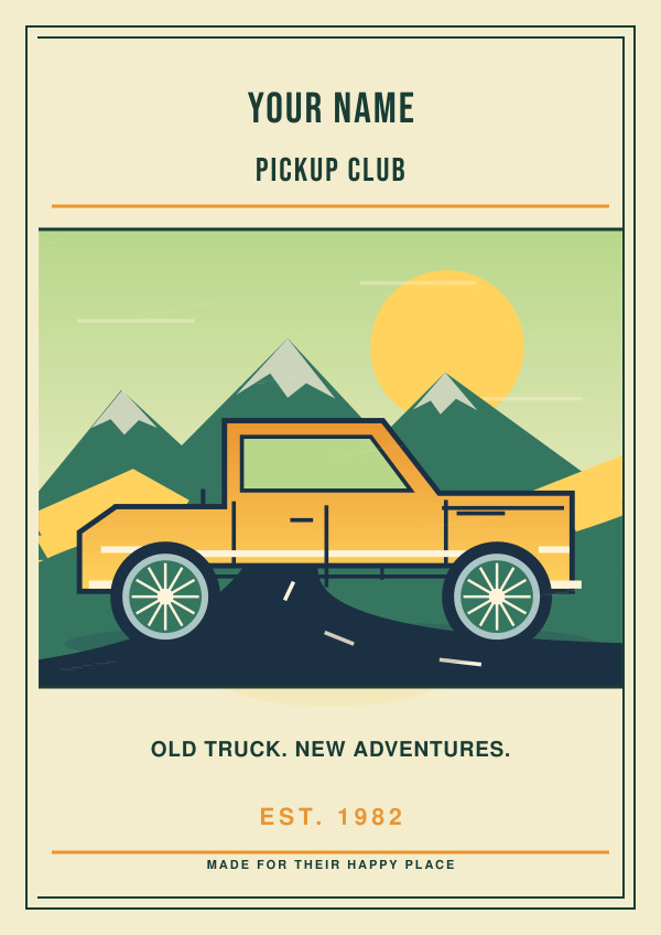 The Classic Pickup — Vibrant illustrations