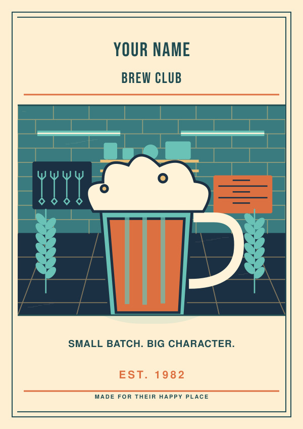 Craft Brew Club — Vibrant illustrations