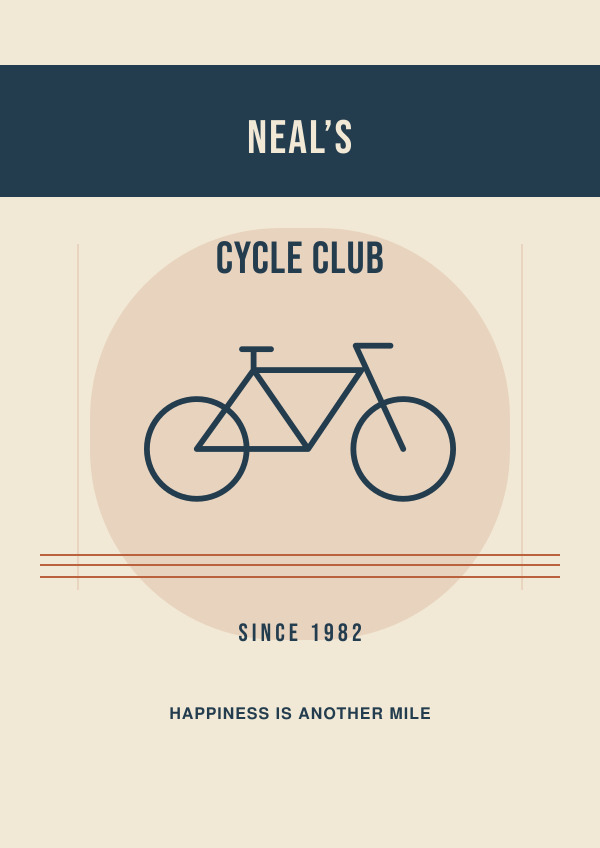 The Cycling Club — Classic lettering