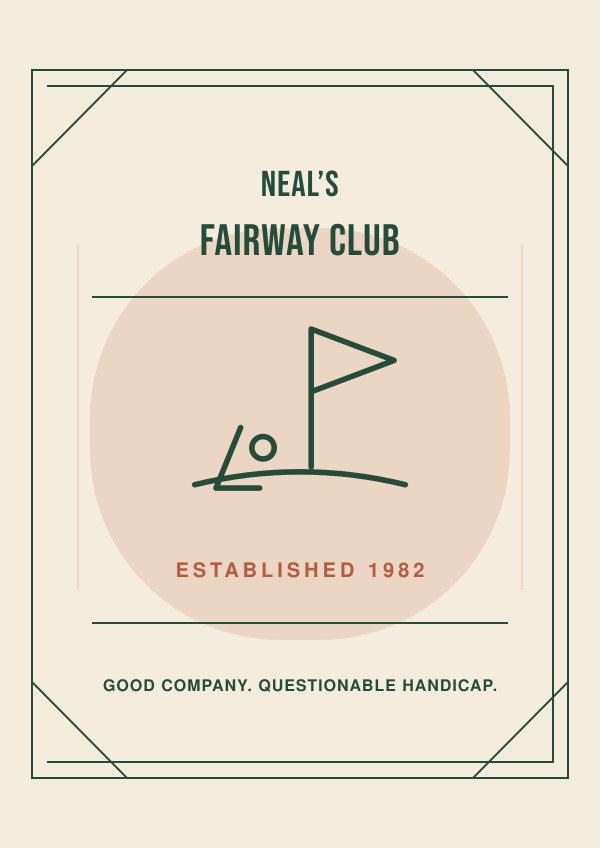 The Fairway Club — Classic lettering
