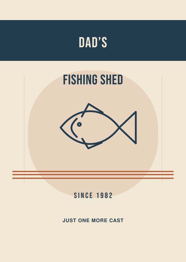 The Fishing Shed — Classic lettering