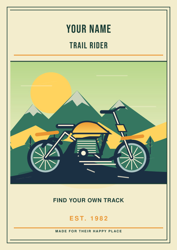 Forest Trail Rider — Vibrant illustrations