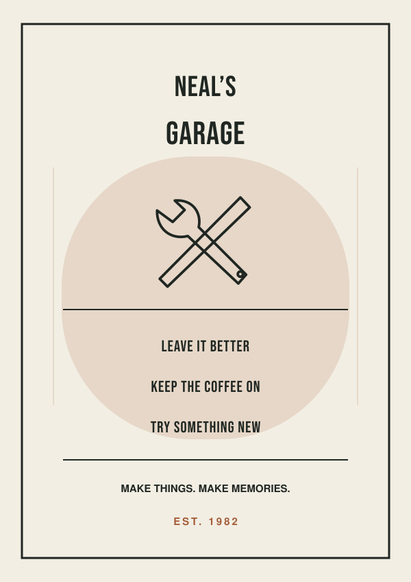 The Garage Rules — Classic lettering