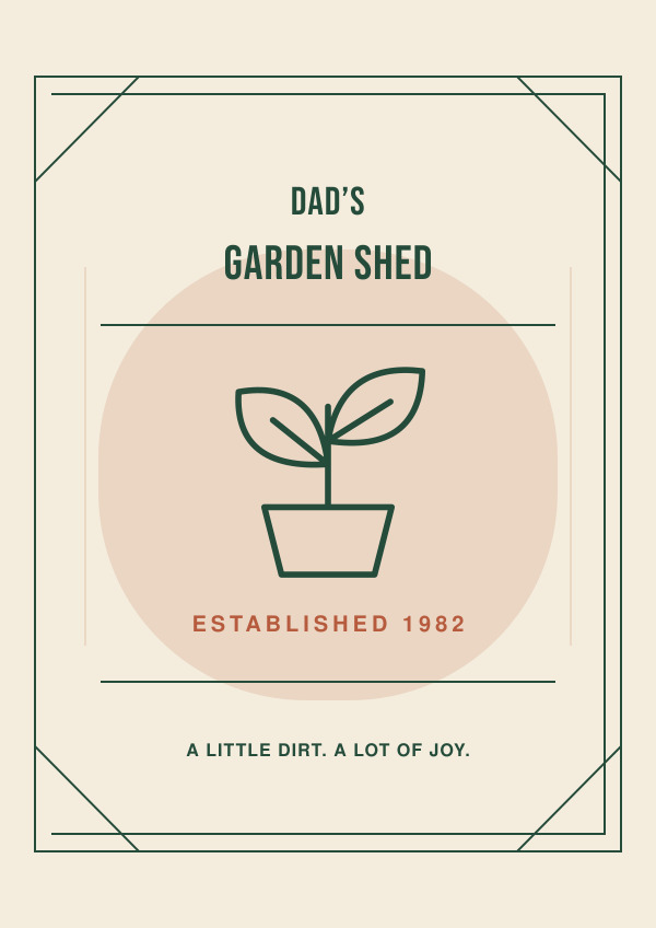 The Garden Shed — Classic lettering