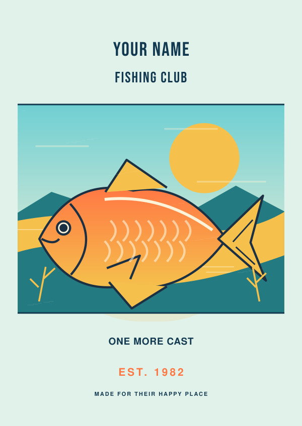 Lakeside Fishing Club — Vibrant illustrations
