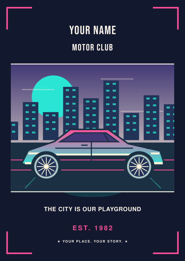 Midnight Motors — Vibrant illustrations