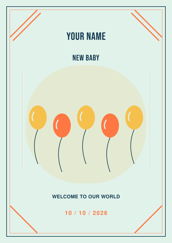 New Baby — for him — Occasion art