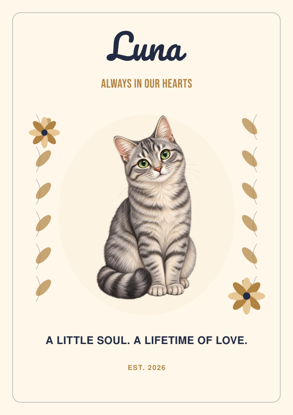Cat Forever Keepsake — Pet personalities