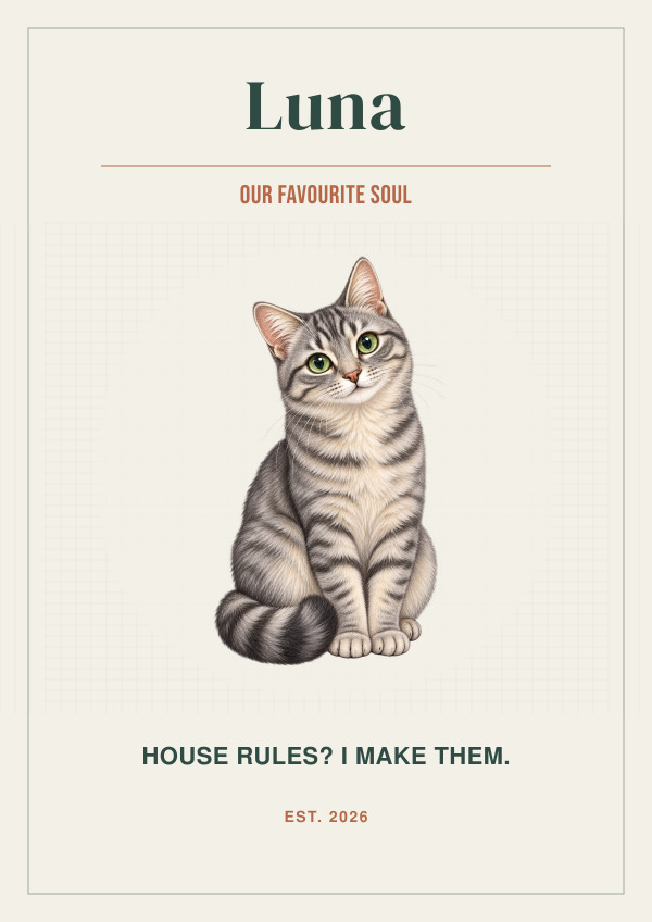 Cat Gallery Portrait — Pet personalities