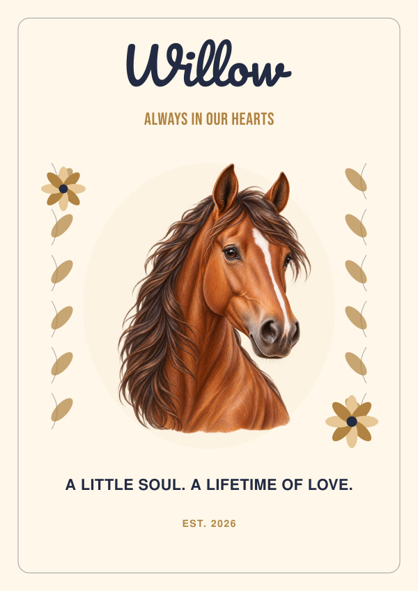 Horse Forever Keepsake — Pet personalities