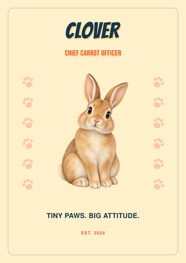 Rabbit Personality Print — Pet personalities