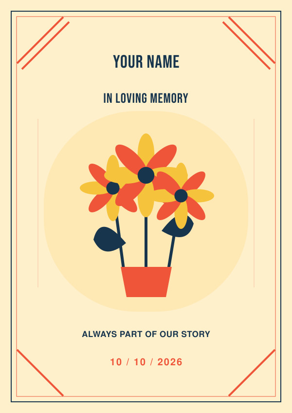 In Loving Memory — for him — Occasion art