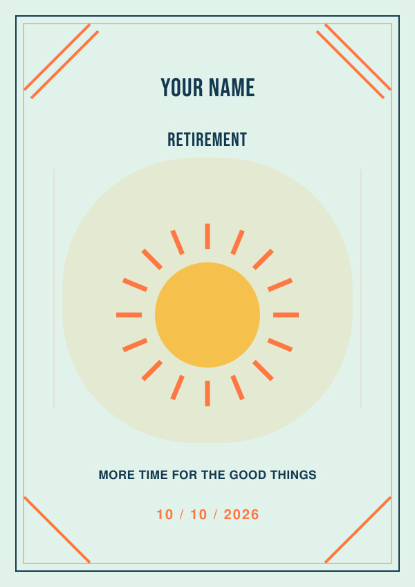 Retirement — for him — Occasion art
